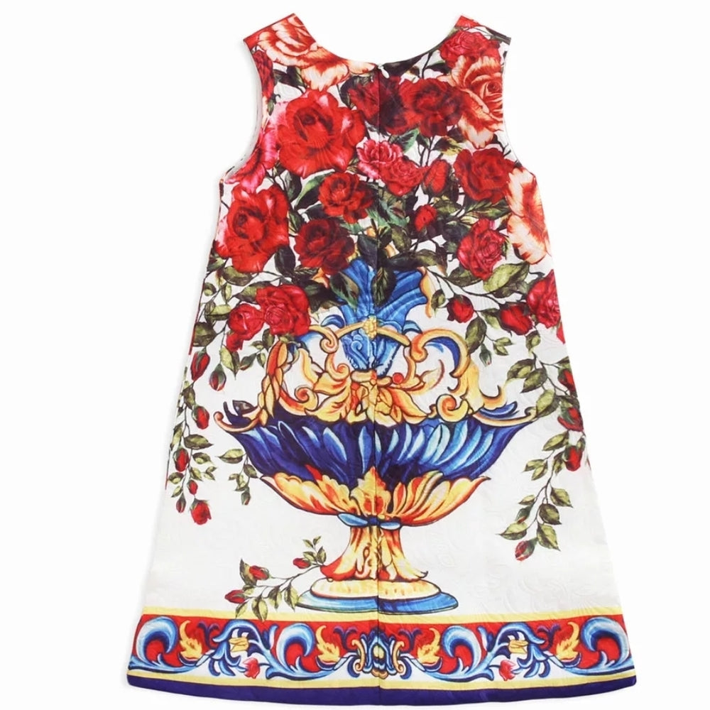 Girls Brand Floral Sleeveless Dress