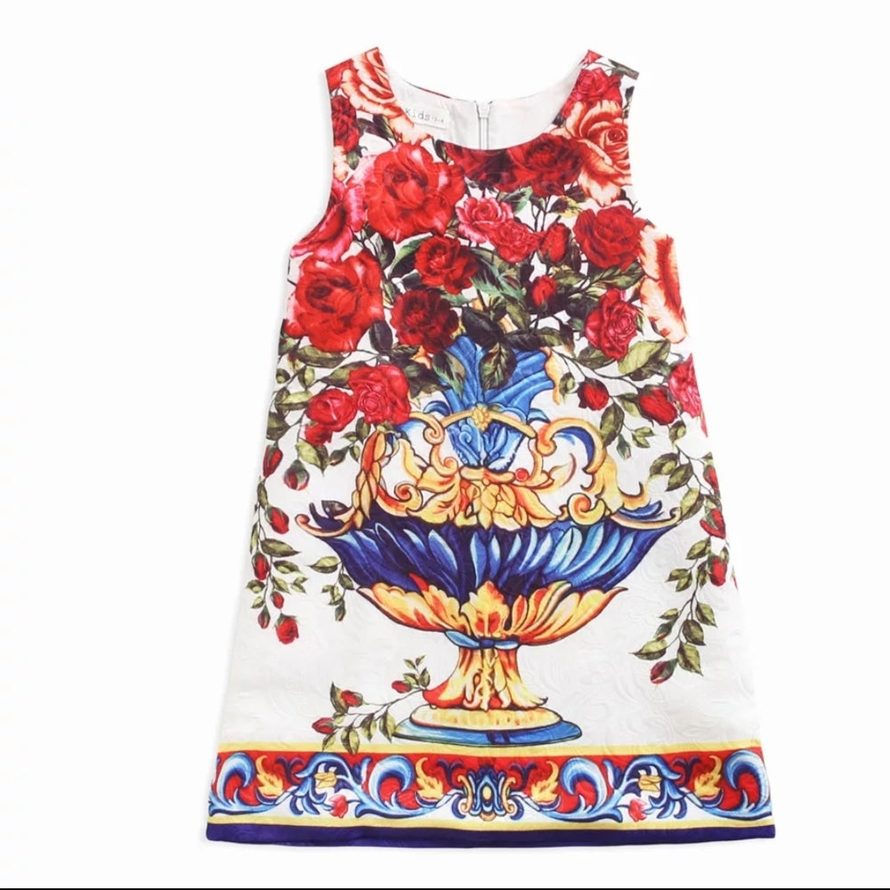 
                      
                        Girls Brand Floral Sleeveless Dress
                      
                    