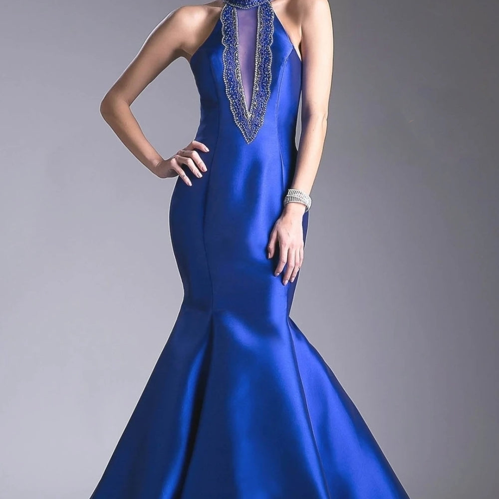 
                      
                        Mekado Blue Mermaid Gown
                      
                    