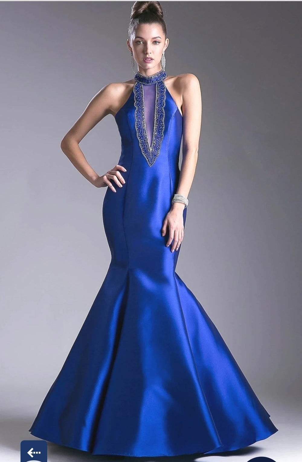 Mekado Blue Mermaid Gown