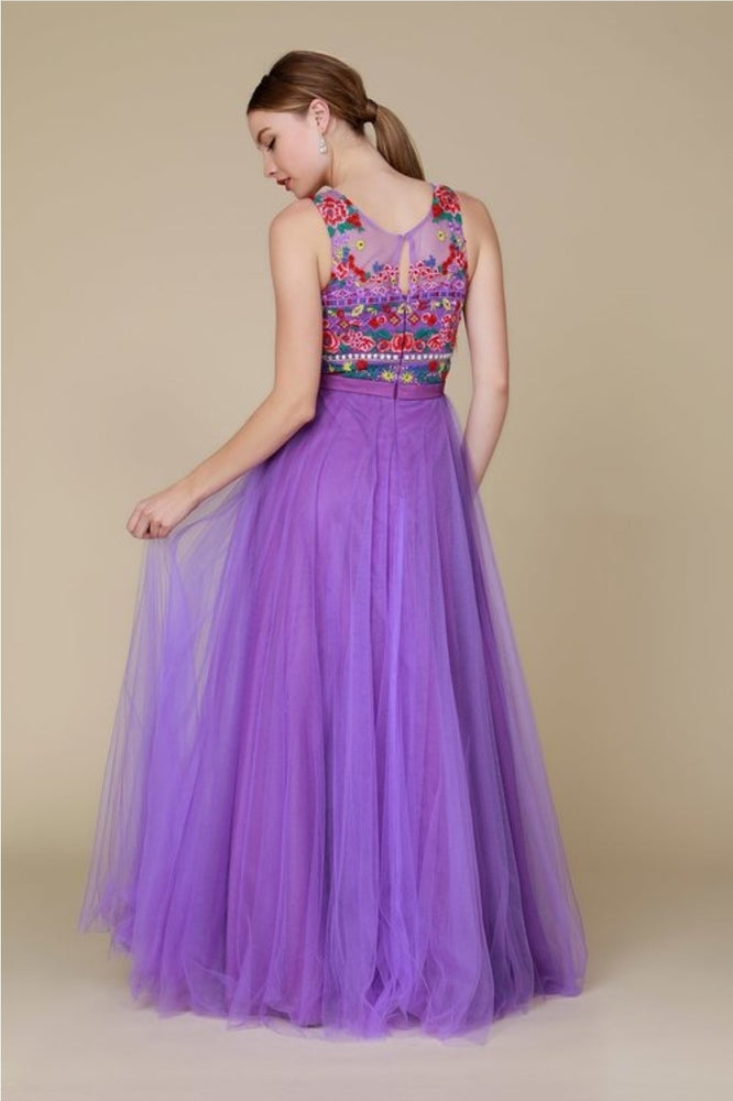 
                      
                        Tulle Embroidery Top Design Gown Lavender
                      
                    