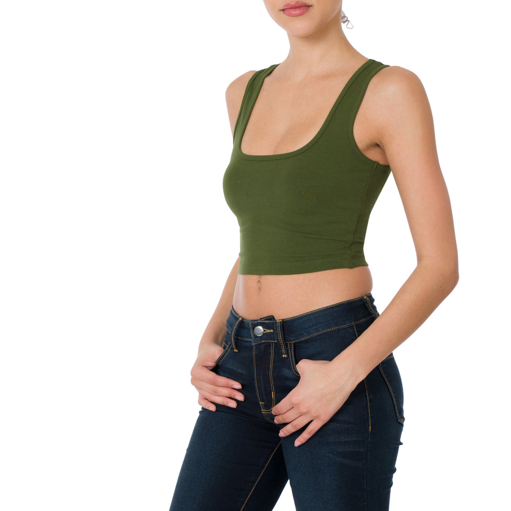 
                      
                        Square Neck Cropped Tank top
                      
                    