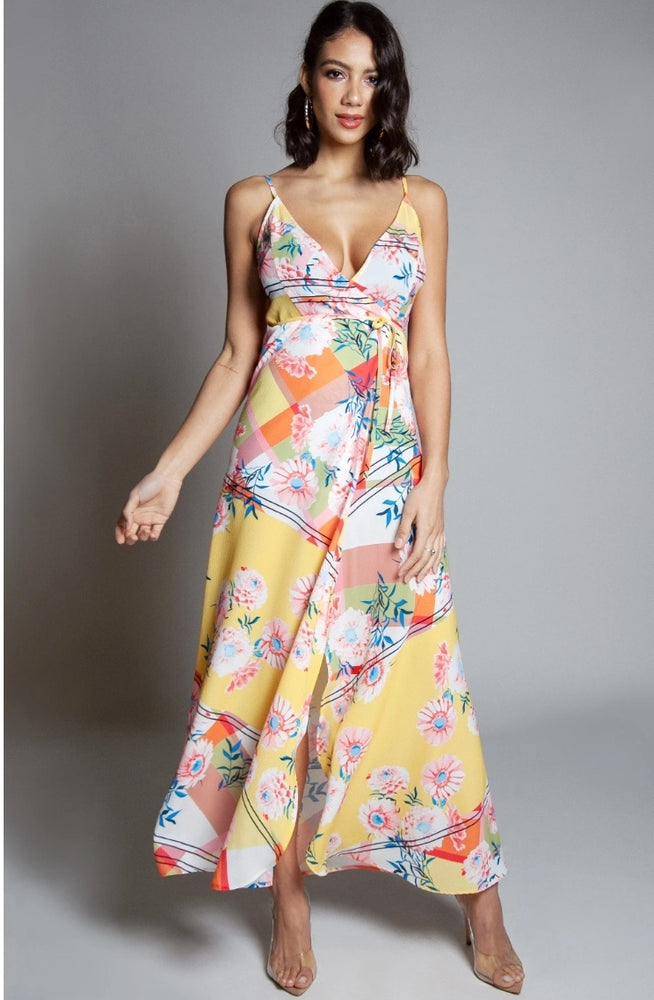 
                      
                        L'atiste Floral Wrap Maxi Dress
                      
                    