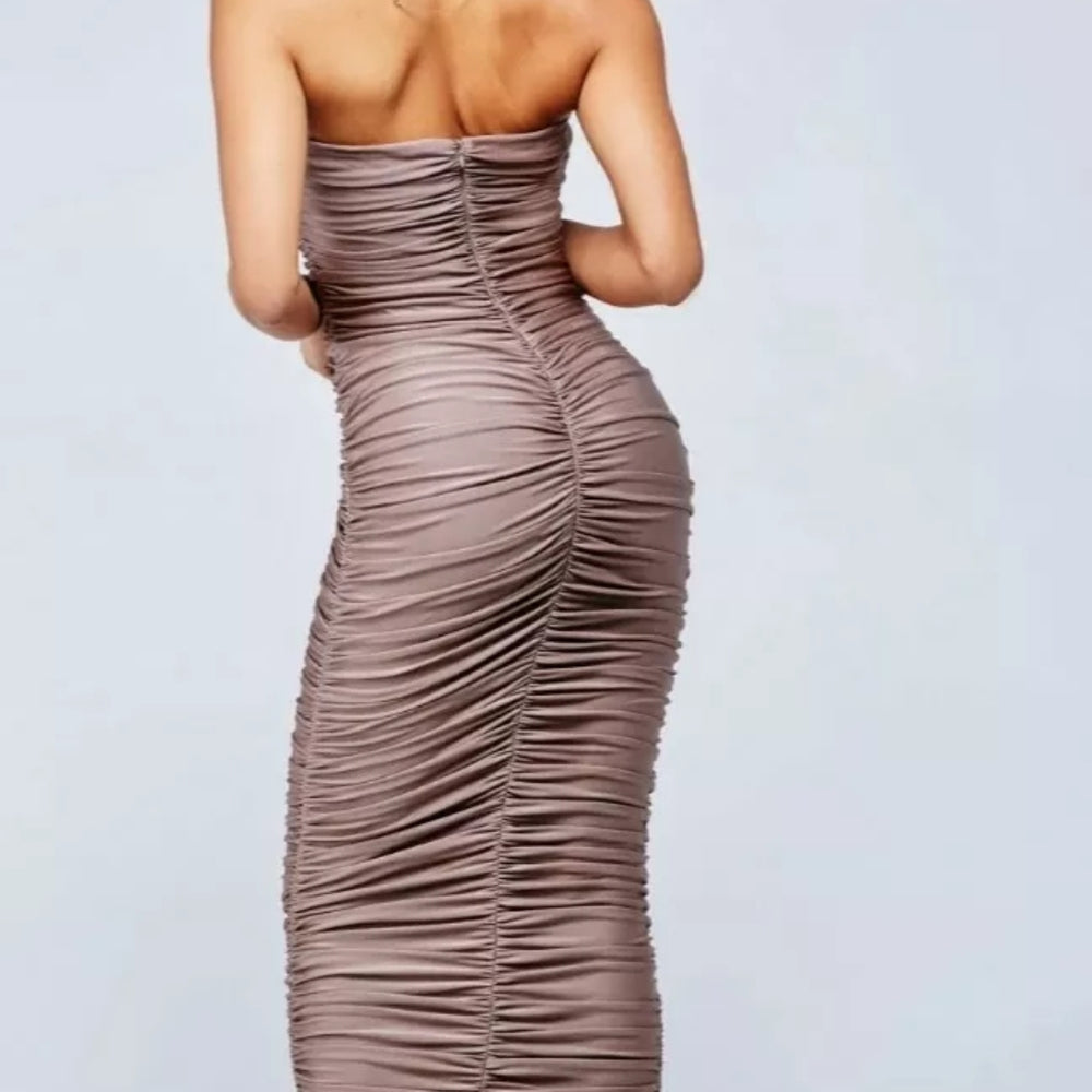 
                      
                        L'atiste Strapless Ribbed Maxi Dress
                      
                    