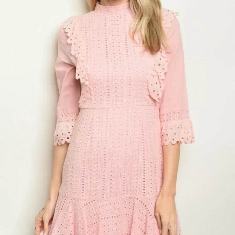 
                      
                        Pink Eyelet Summer Dress
                      
                    