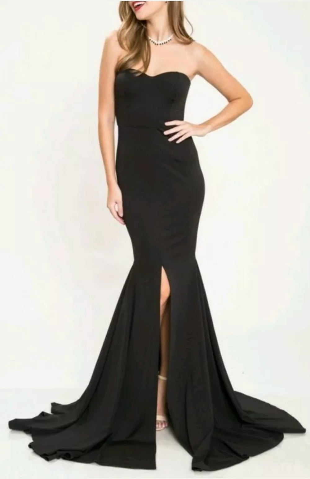 L'Atiste Black Maxi Mermaid Gown