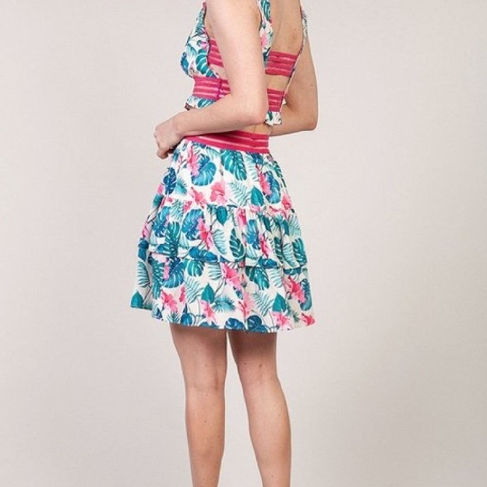 
                      
                        L'Atiste Floral Crop Top Skirt Set
                      
                    