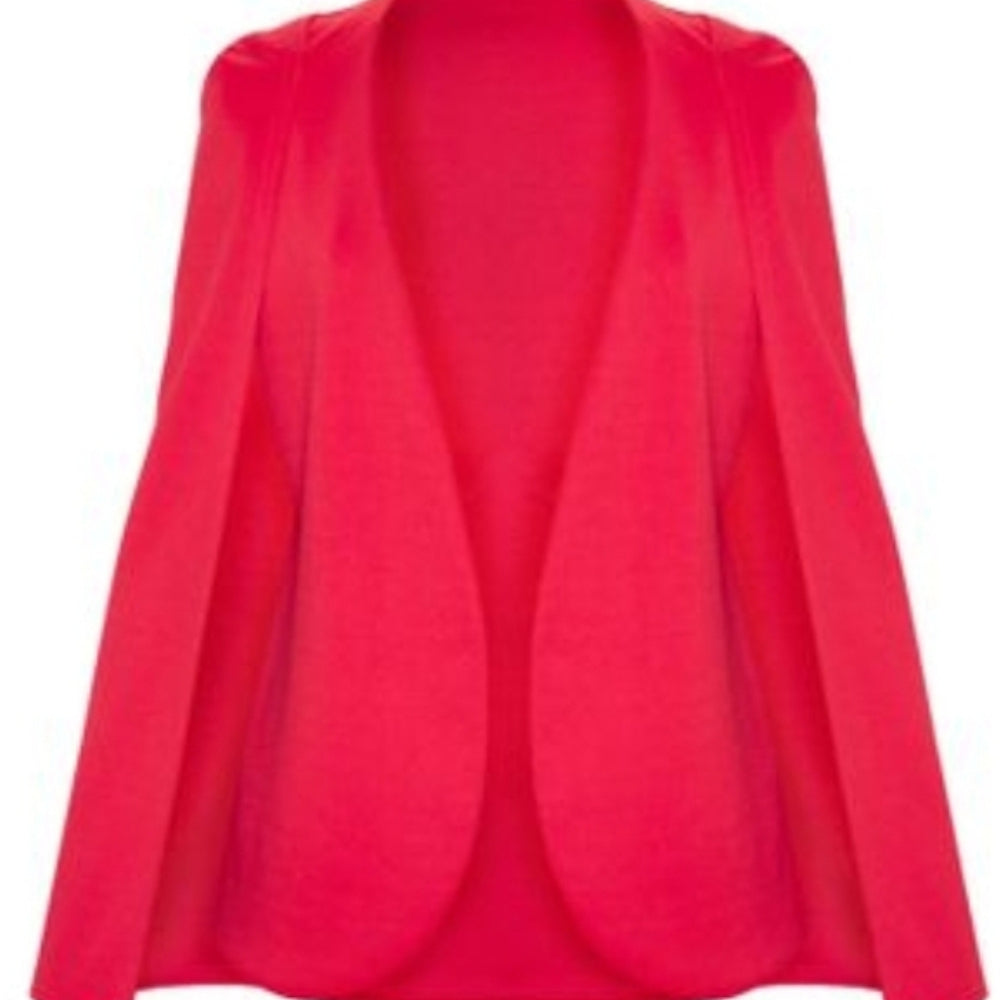 
                      
                        Red Cape Jacket with Slits
                      
                    