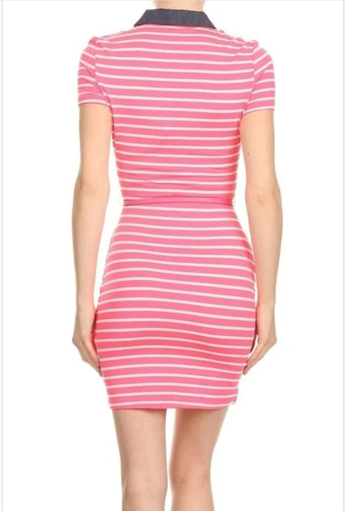 
                      
                        Banjul Pink Polo Style Belted Dress
                      
                    