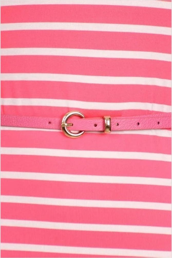 
                      
                        Banjul Pink Polo Style Belted Dress
                      
                    