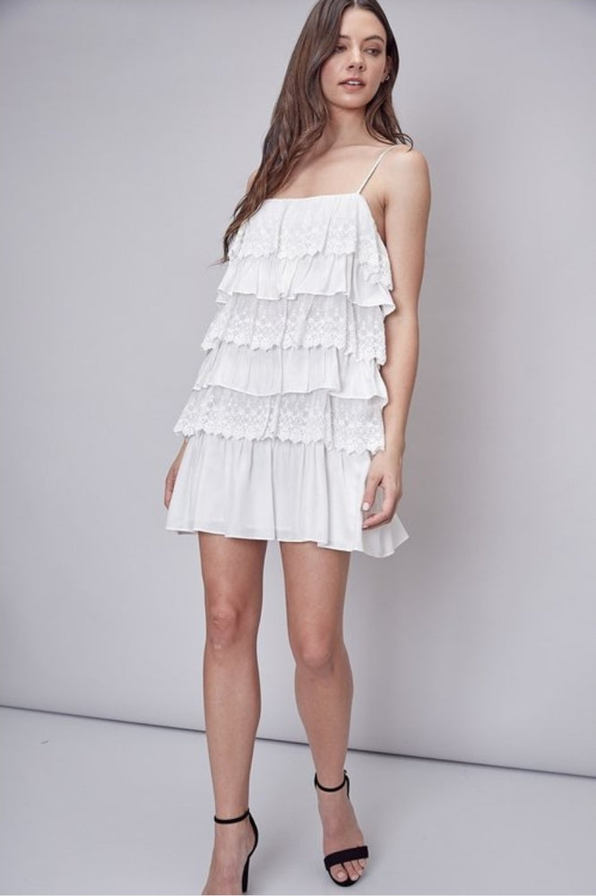 
                      
                        DO+BE Spaghetti Strap Layer White Dress
                      
                    