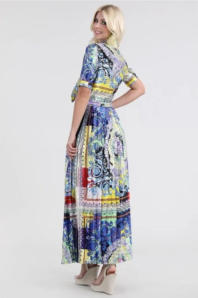 
                      
                        Print Open Front Tropical Dress
                      
                    