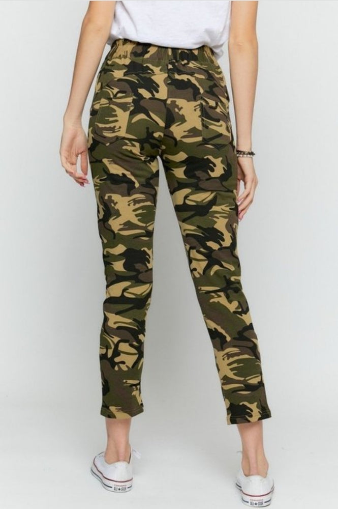 
                      
                        Army Camouflage Print Elastic Waist Pants
                      
                    