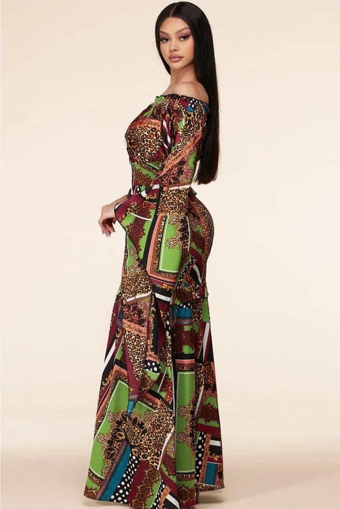 
                      
                        Latiste Multi Print Off Shoulder Maxi Dress
                      
                    