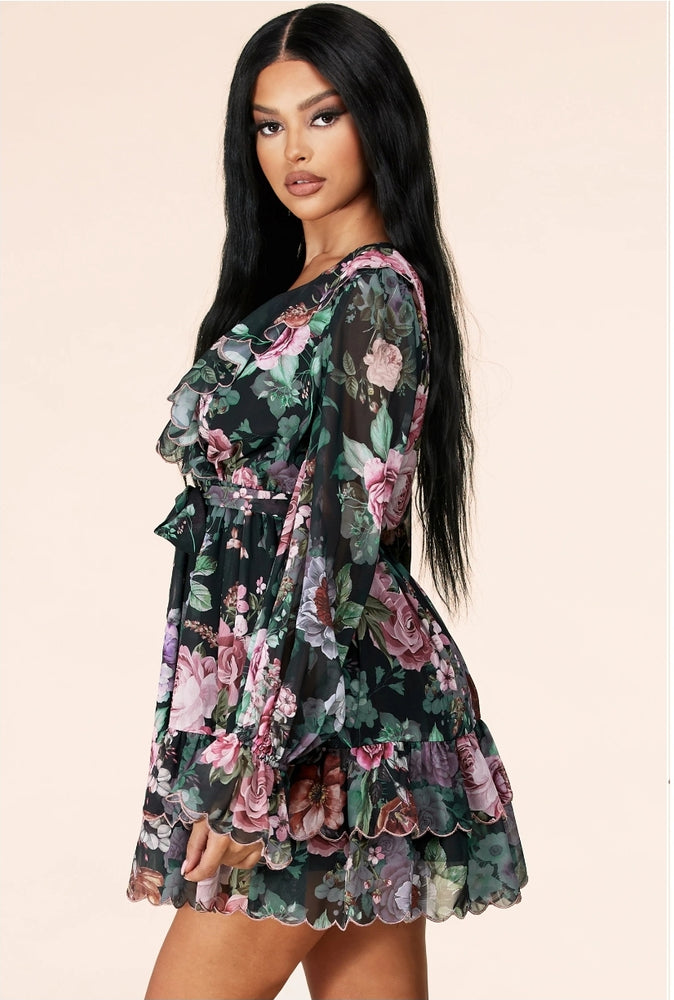 
                      
                        Latiste Ruched Floral Mini Dress
                      
                    