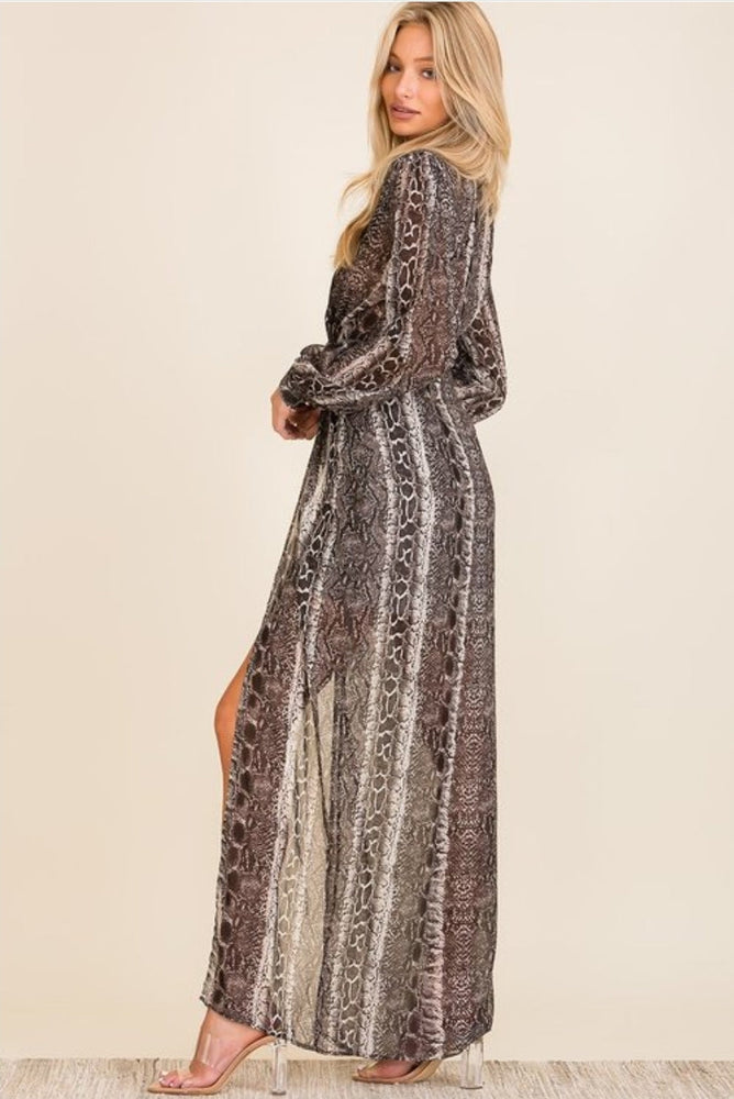 
                      
                        Animal Print  Hi Low Maxi Dress
                      
                    