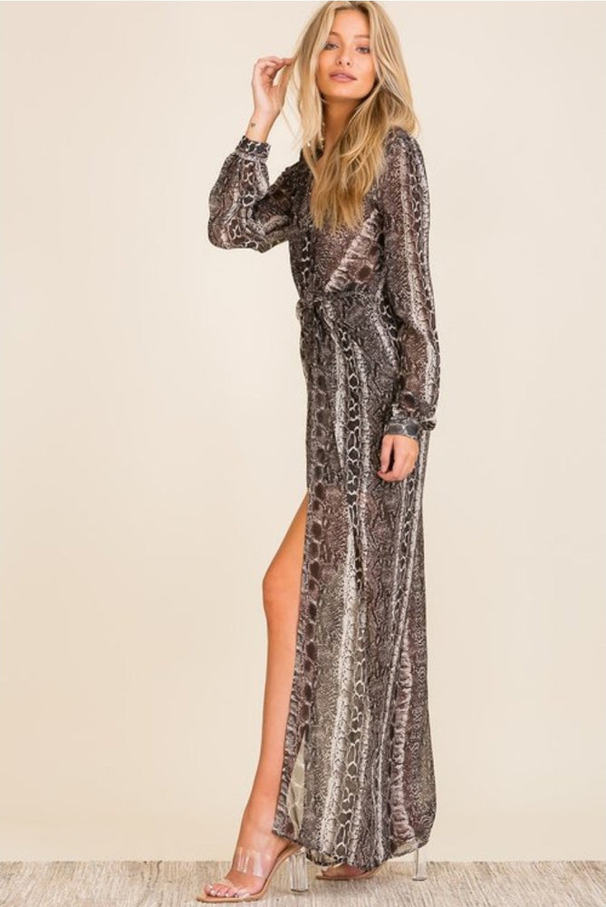 
                      
                        Animal Print  Hi Low Maxi Dress
                      
                    