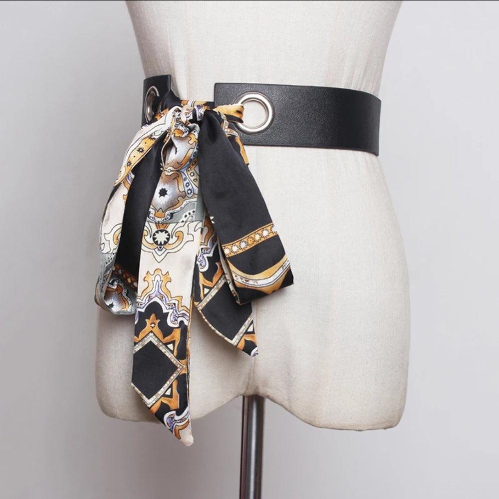 
                      
                        Pu Leather Scarf Bandage Split Joint Long Belt
                      
                    