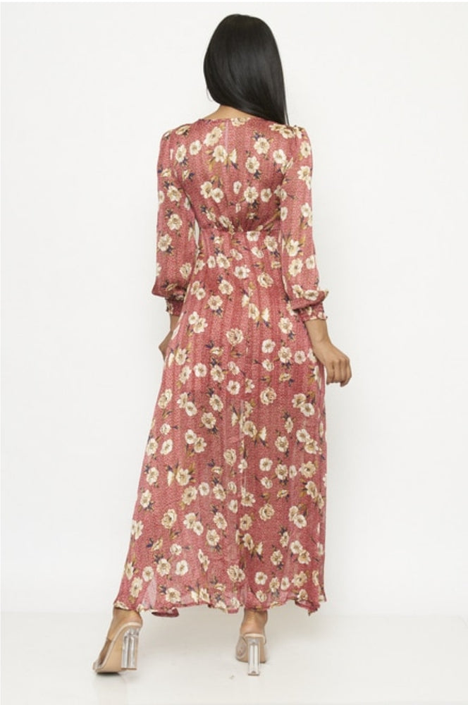 
                      
                        Long Sleeves Floral Maxi Dress
                      
                    