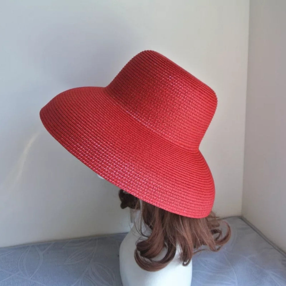 
                      
                        Hepburn Large Red Brim Hat
                      
                    