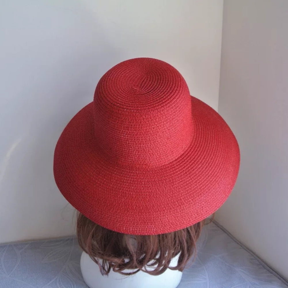 
                      
                        Hepburn Large Red Brim Hat
                      
                    