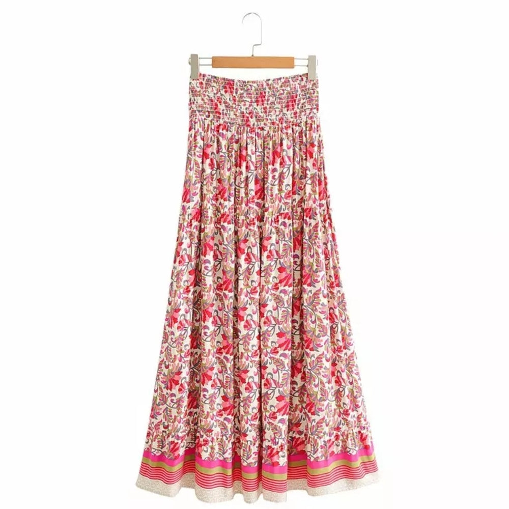 
                      
                        Printed Hi-Low Maxi Skirt
                      
                    