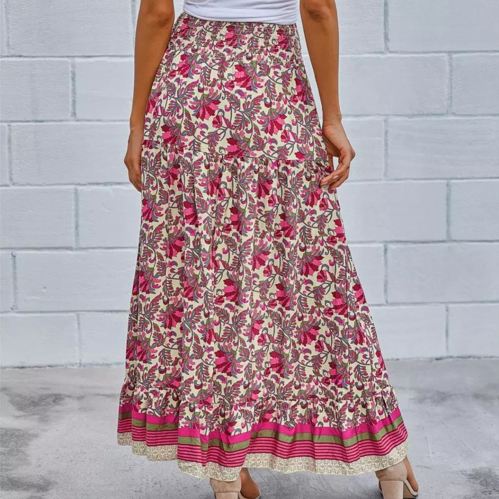 
                      
                        Printed Hi-Low Maxi Skirt
                      
                    