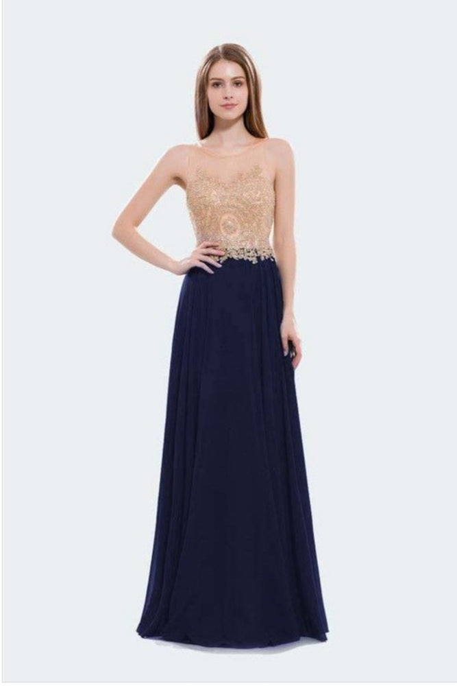 
                      
                        Gold Jersey Beaded Gown Black
                      
                    