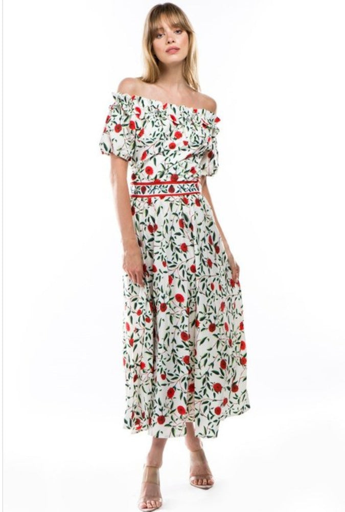 
                      
                        Floral Off Shoulder Maxi Dress
                      
                    