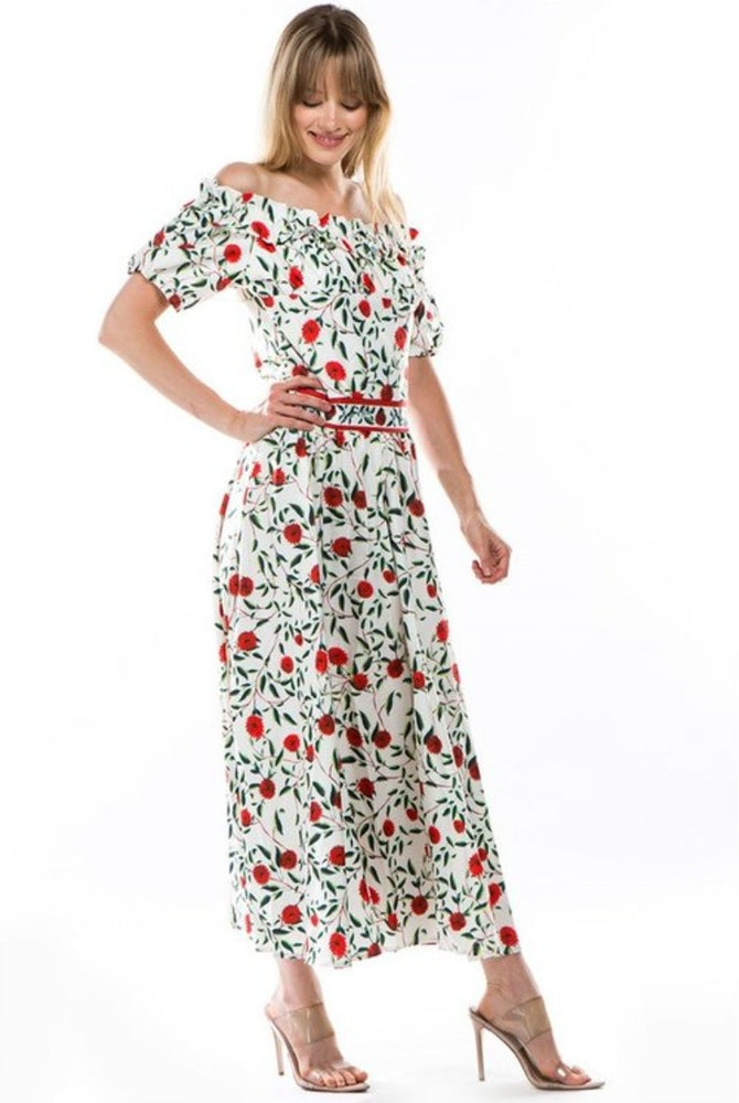 
                      
                        Floral Off Shoulder Maxi Dress
                      
                    