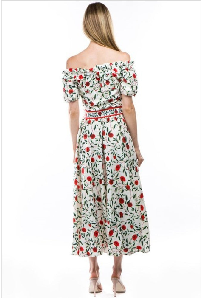 
                      
                        Floral Off Shoulder Maxi Dress
                      
                    