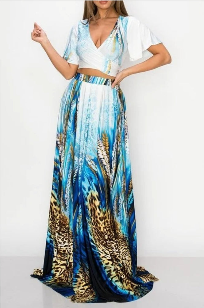 
                      
                        Animal Print Crop Top and Maxi Skirt Coord
                      
                    