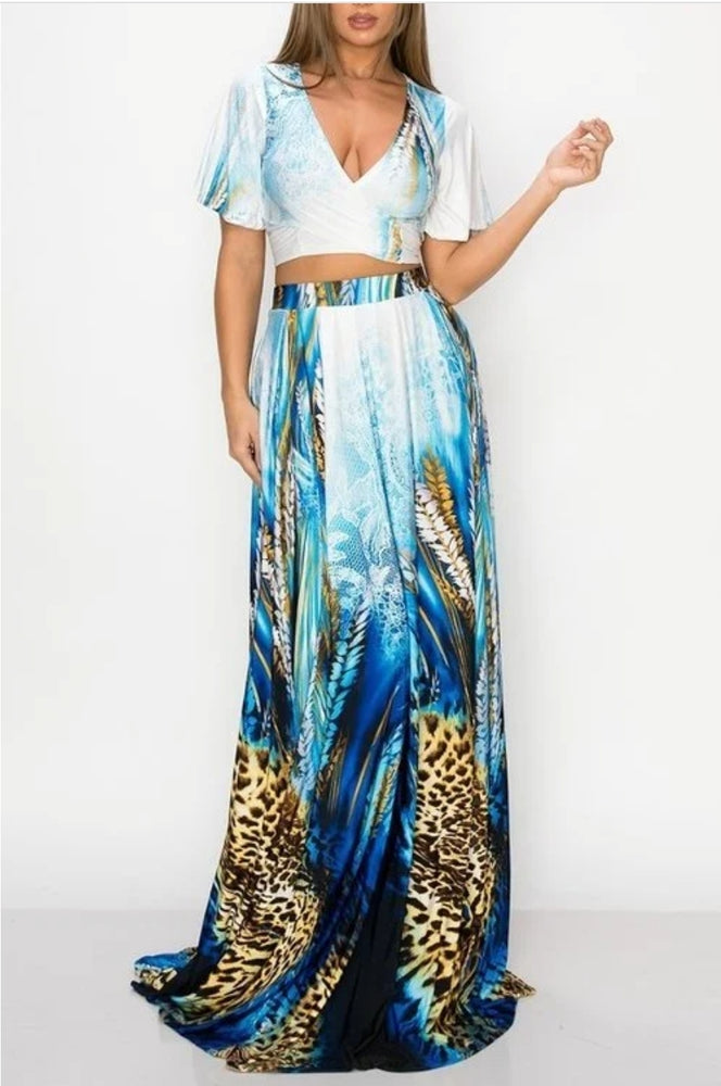 
                      
                        Animal Print Crop Top and Maxi Skirt Coord
                      
                    