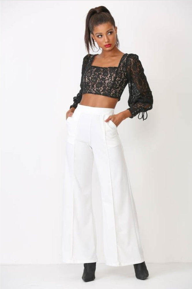 
                      
                        Solid Palazzo Pants
                      
                    