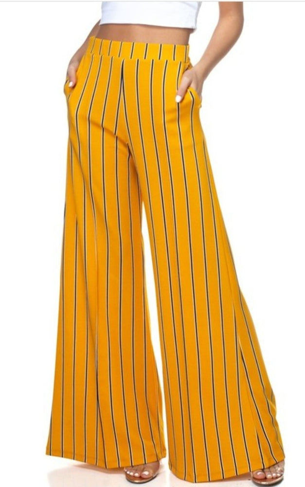 Multi Stripe Palazzo Pants