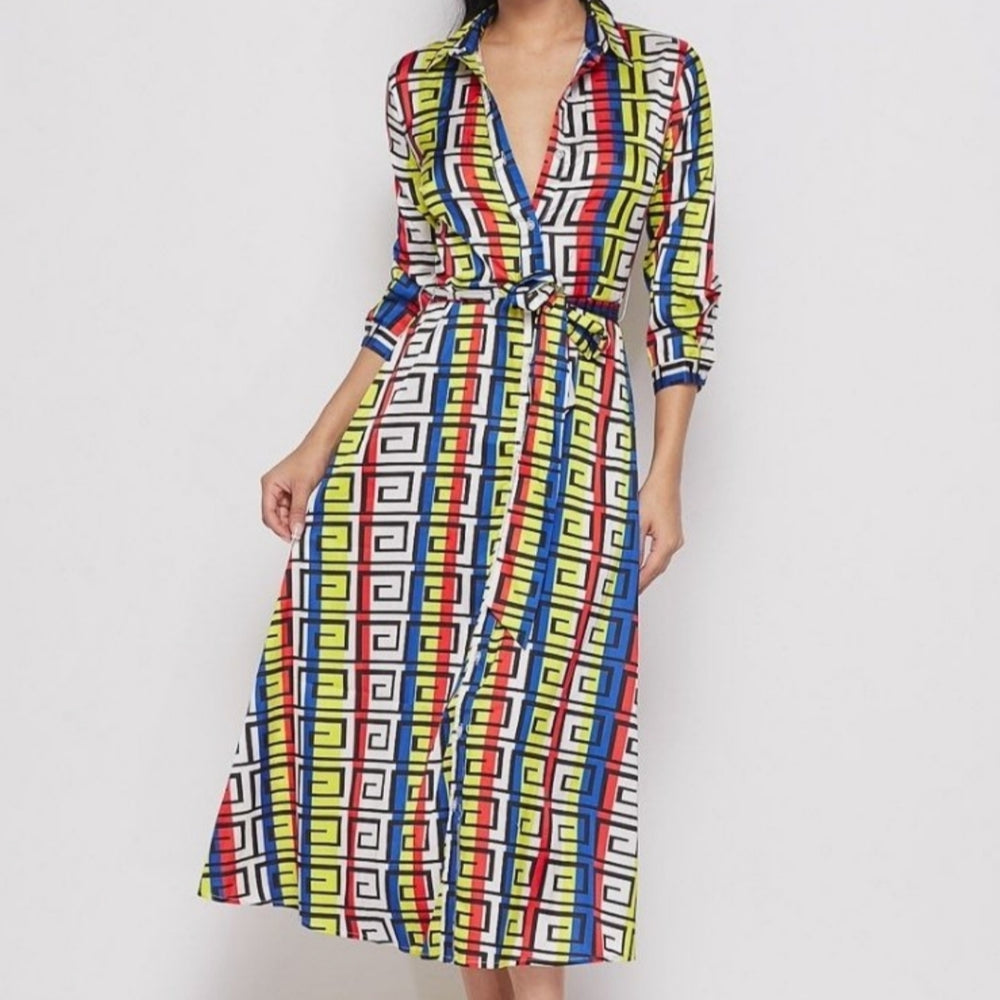 
                      
                        Banjul Multi Printed Shirt Dress
                      
                    