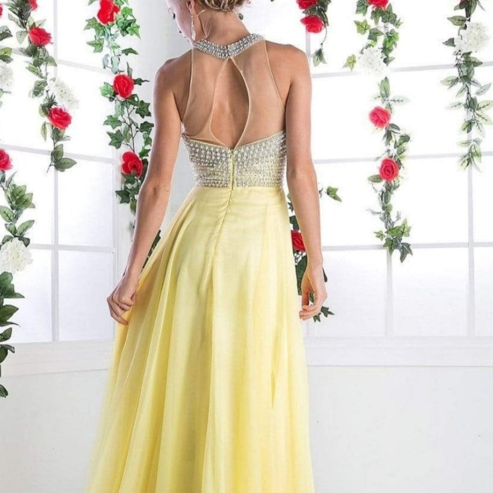 
                      
                        Cinderella Divine Chiffon Beaded Gown Yellow
                      
                    