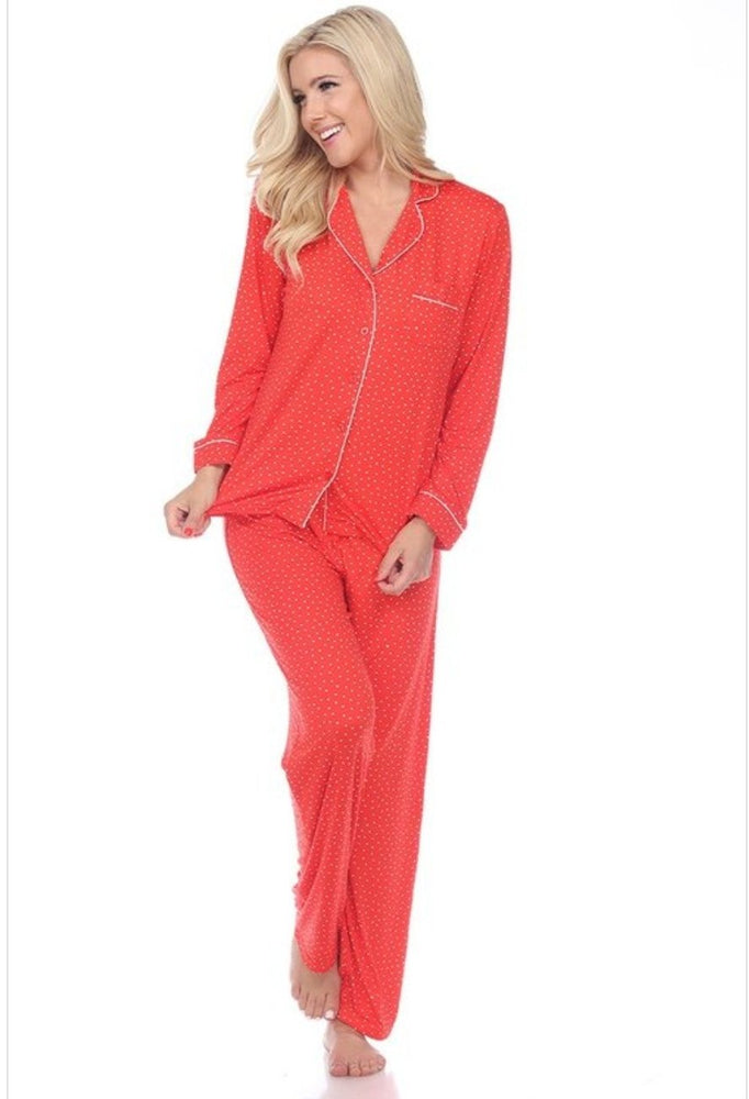 Polka Dots Long Sleeve Pajama Set