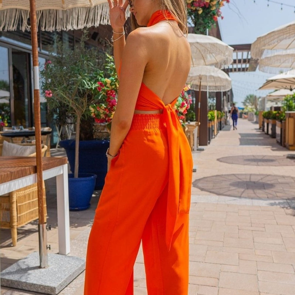 
                      
                        Orange Palazzo Trousers & Crossover Crop Top
                      
                    