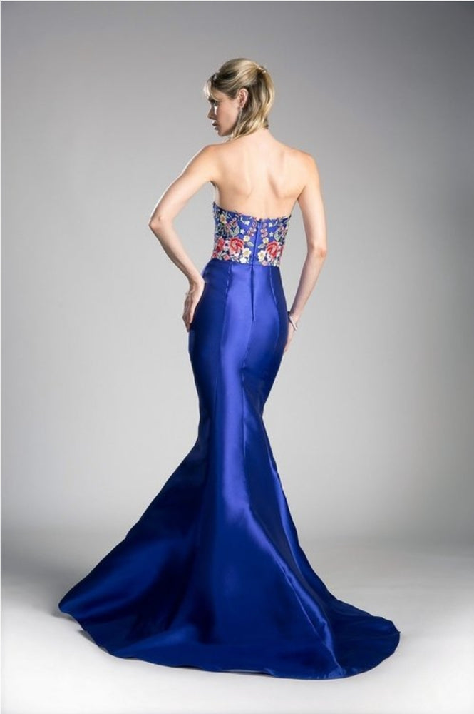 
                      
                        Mermaid Embellished Strapless Evening Gown Blue
                      
                    