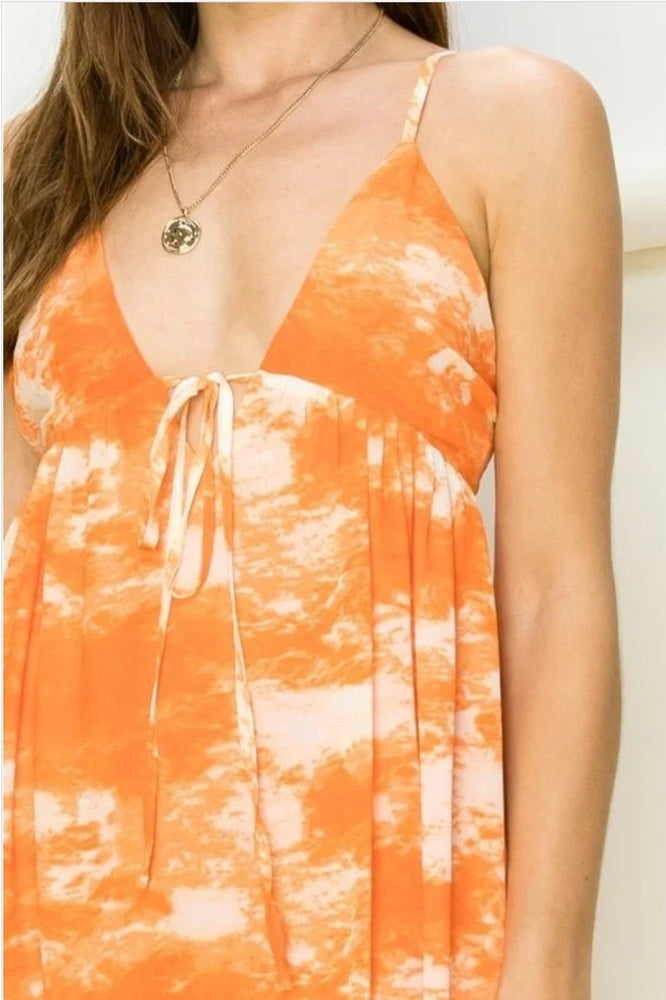 
                      
                        Tie Dye Orange Maxi Dress
                      
                    