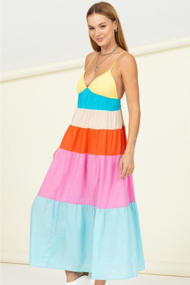 
                      
                        Cami Colorblock Tiered Maxi Dress
                      
                    