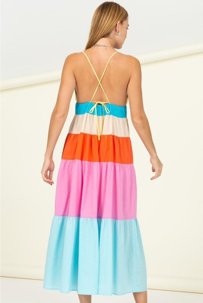 
                      
                        Cami Colorblock Tiered Maxi Dress
                      
                    