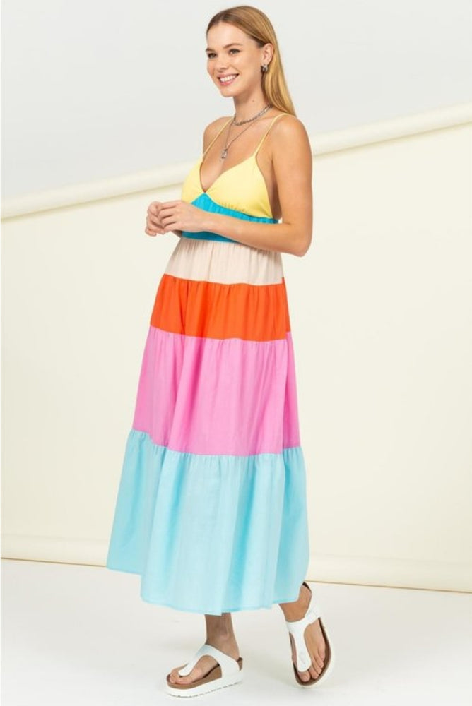 
                      
                        Cami Colorblock Tiered Maxi Dress
                      
                    