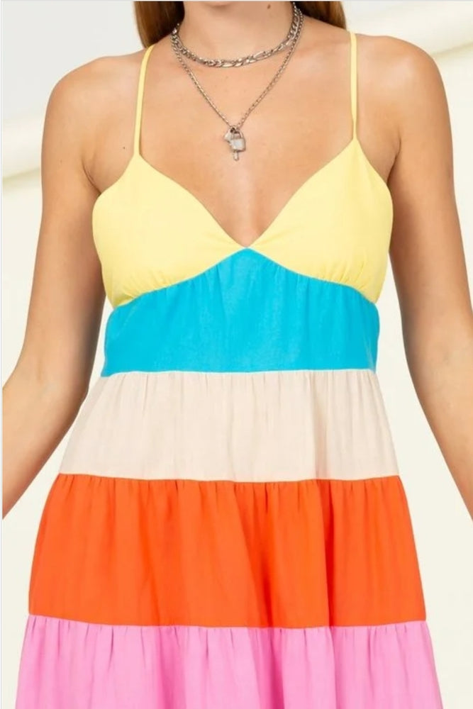 
                      
                        Cami Colorblock Tiered Maxi Dress
                      
                    