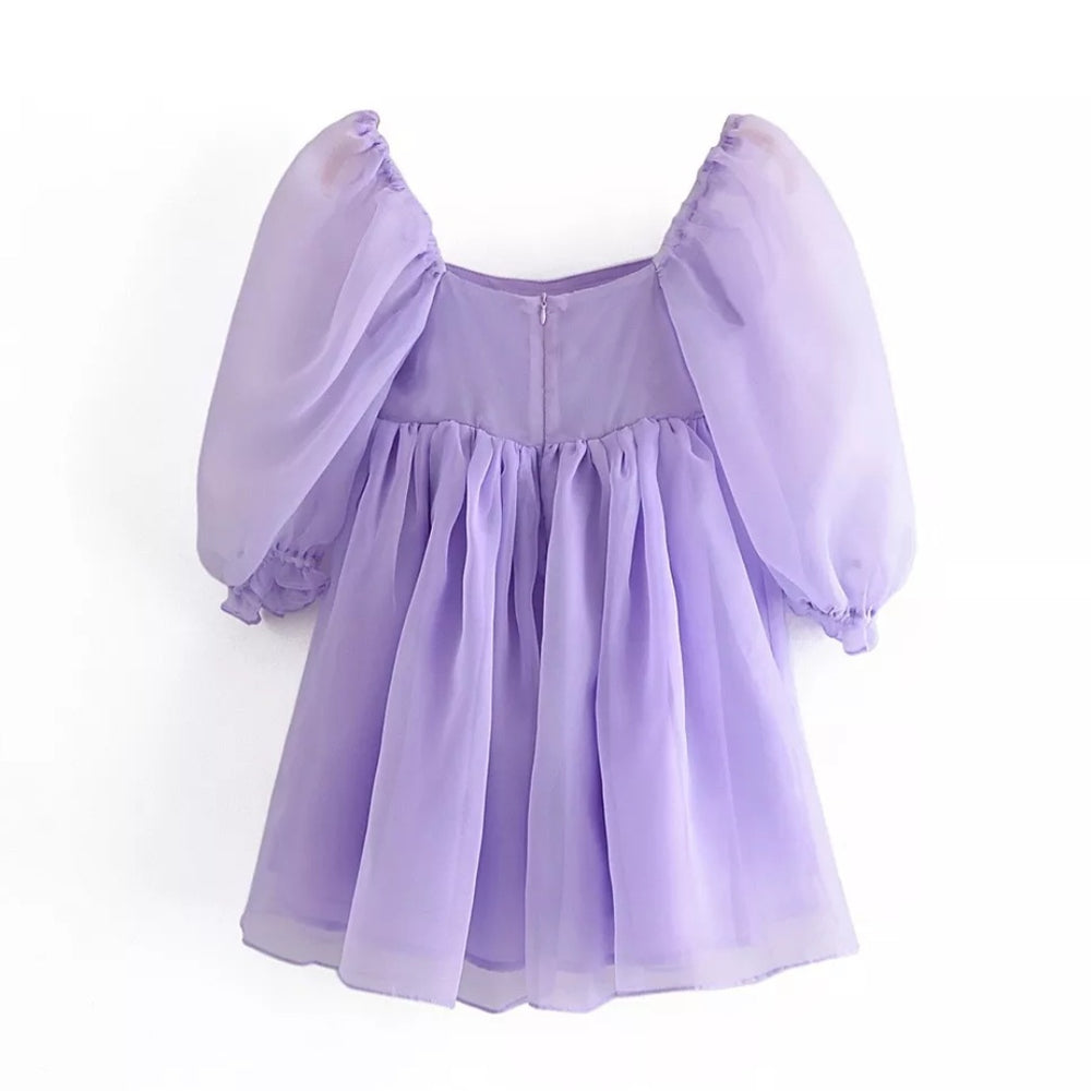 
                      
                        Organza Summer Mini Dress Purple
                      
                    