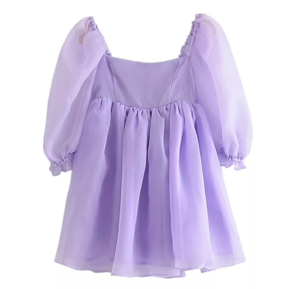 
                      
                        Organza Summer Mini Dress Purple
                      
                    