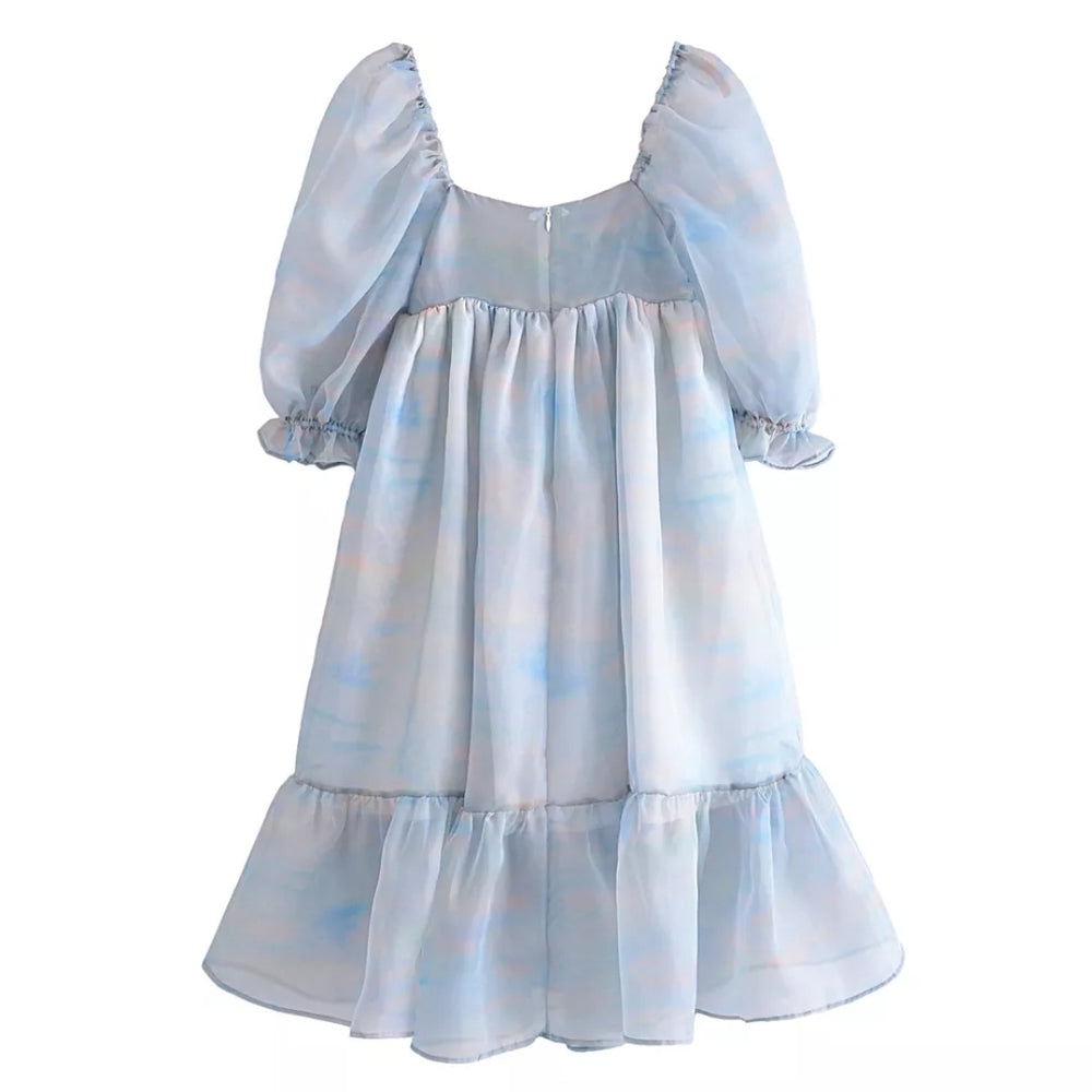 
                      
                        Misty Sky Tie Dye Organza Summer Midi Dress
                      
                    