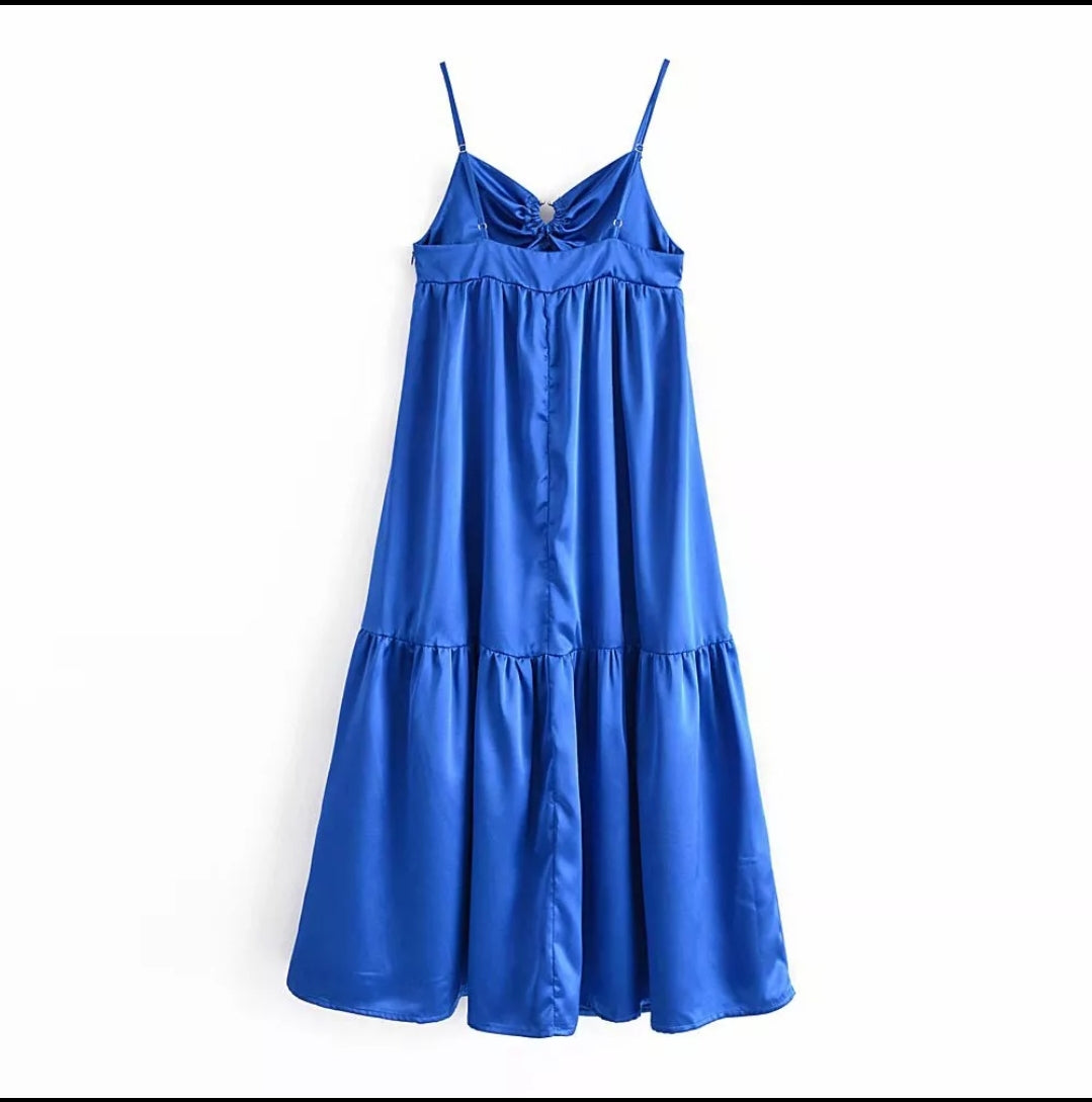 Vintage Midi Dress Blue