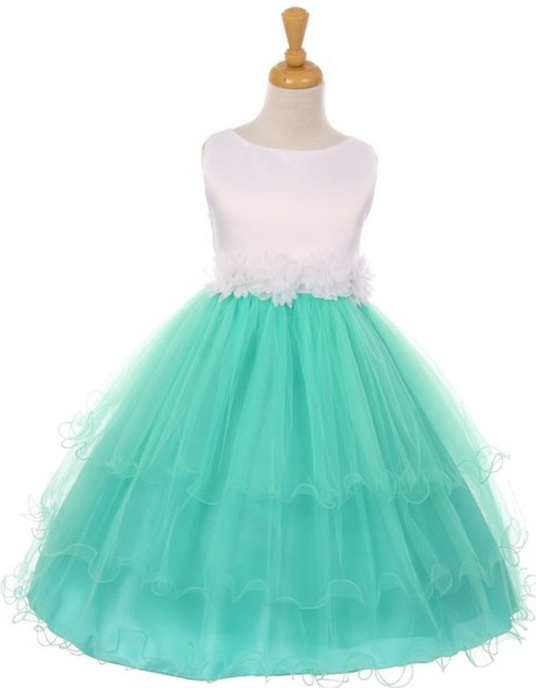 
                      
                        Flower Girl Mint Two Tone Dress
                      
                    